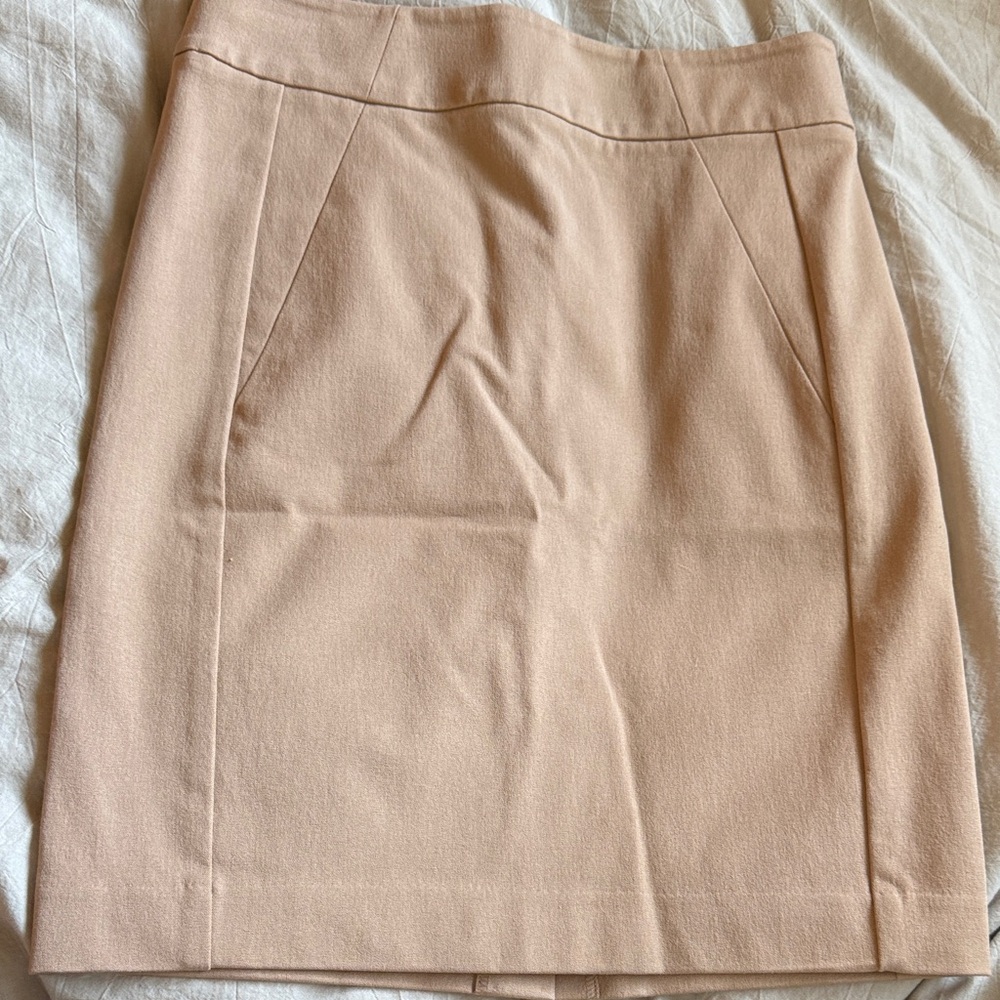 Ann Taylor Classic Beige Pencil Skirt
